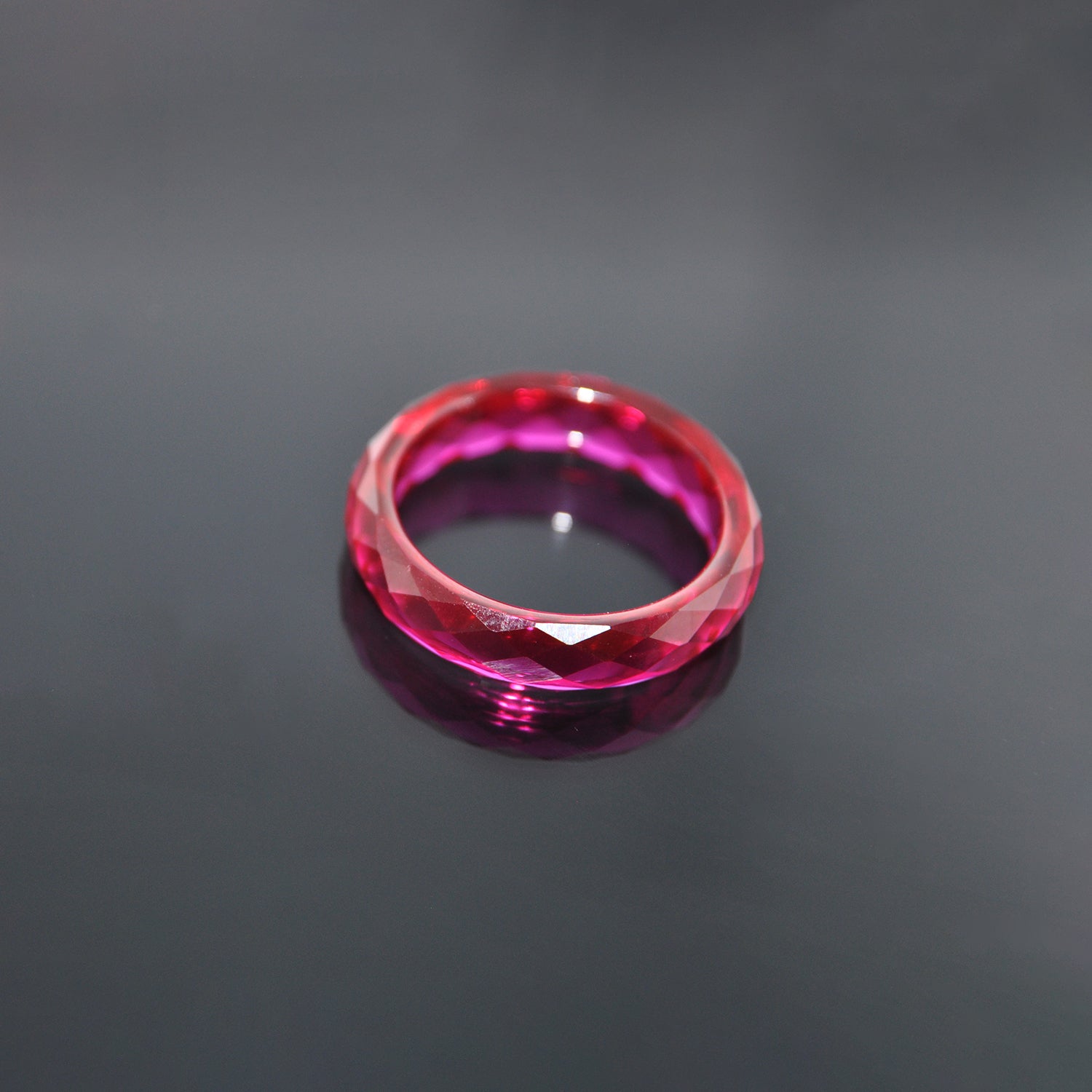 Faced Ruby Ring