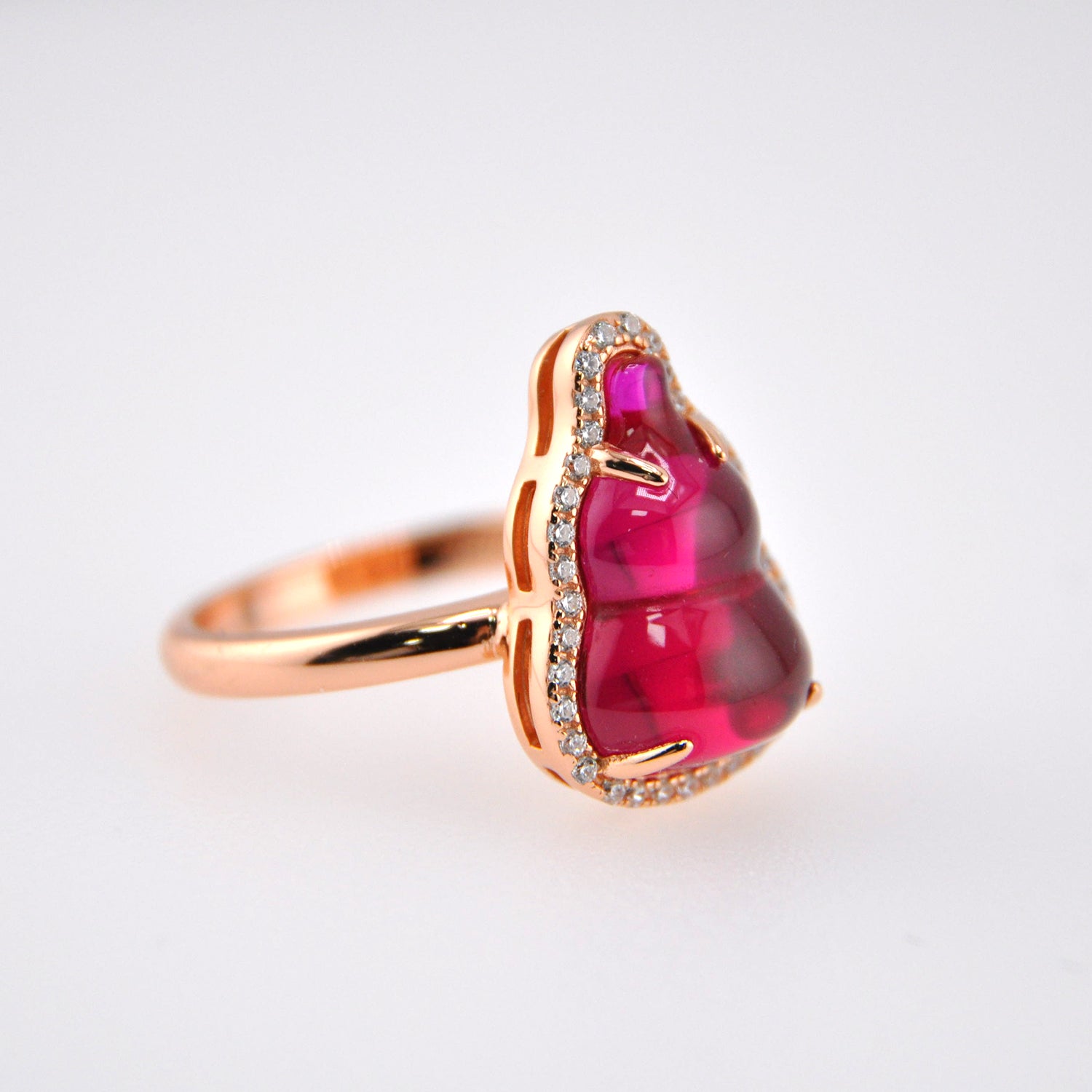 Gourd Shaped Ruby Ring