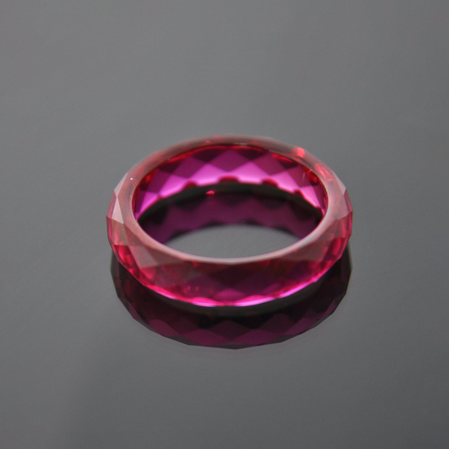 Faced Ruby Ring