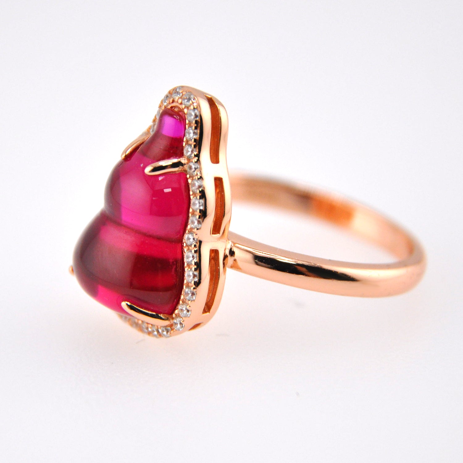 Gourd Shaped Ruby Ring